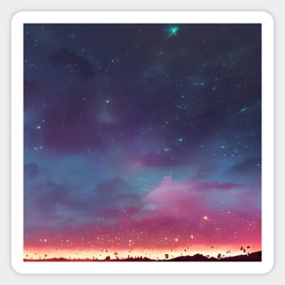 Starry Night Sky Sticker